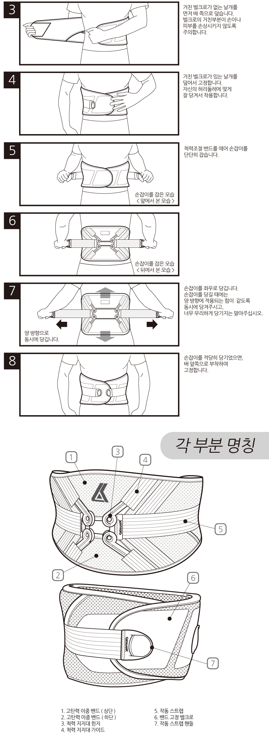 레츠워크 허리보호대